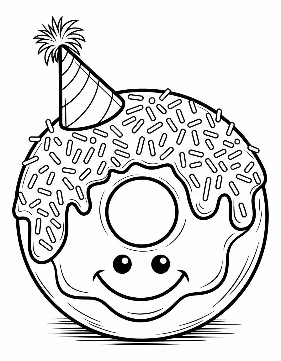 national donut day coloring page