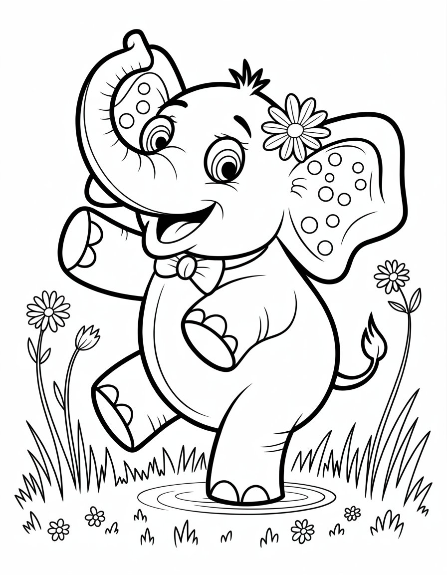 drunk elephant coloring page