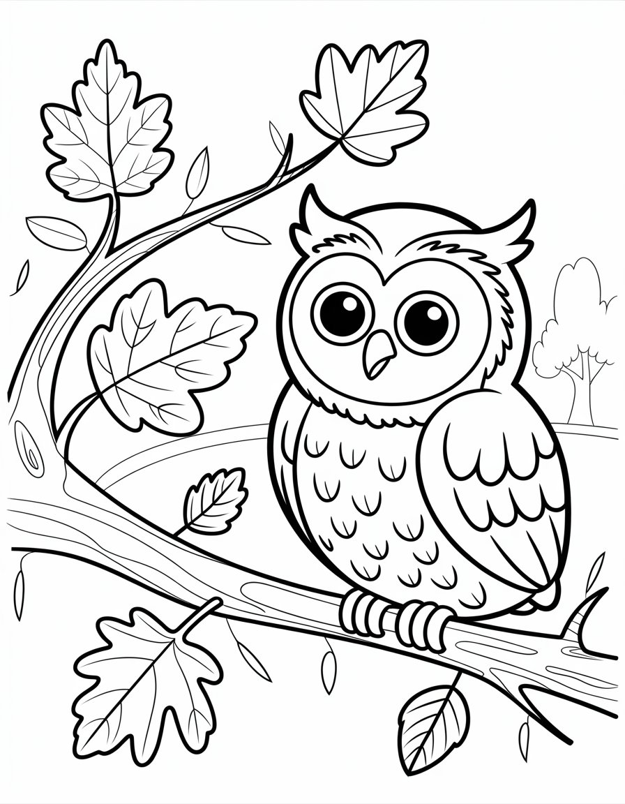 autumn coloring page