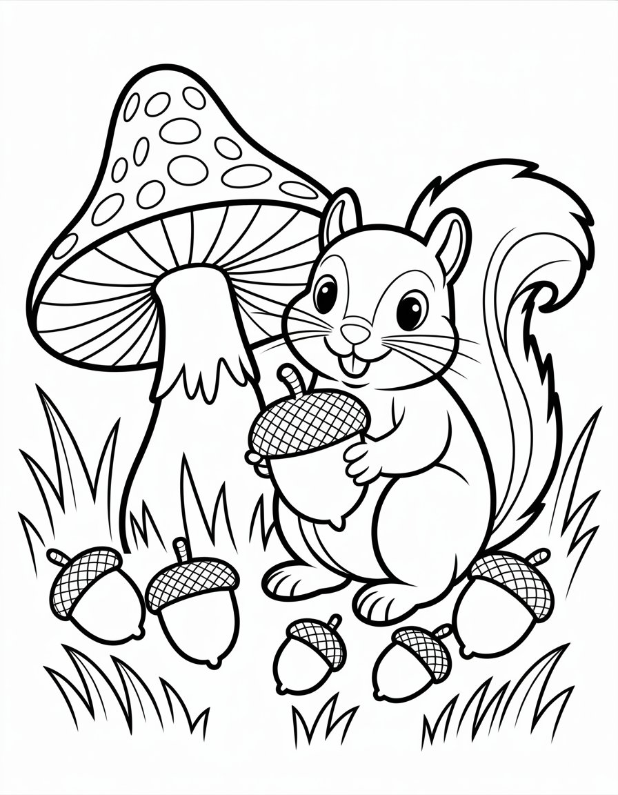 cute fall coloring page
