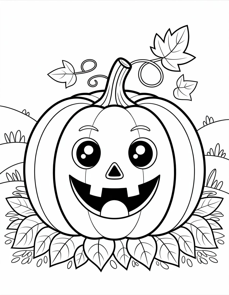 fall pumpkin coloring page