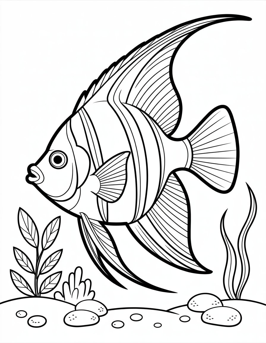 angelfish coloring page