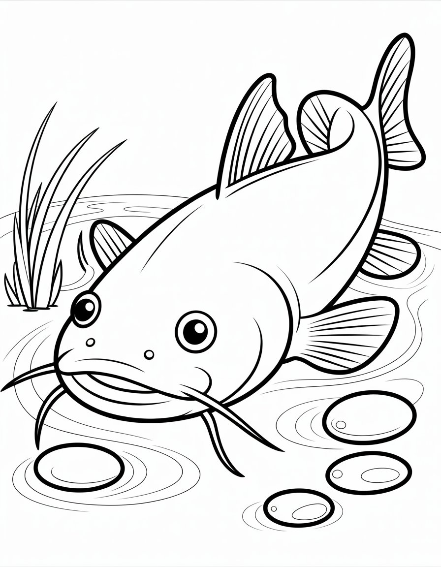 catfish coloring page
