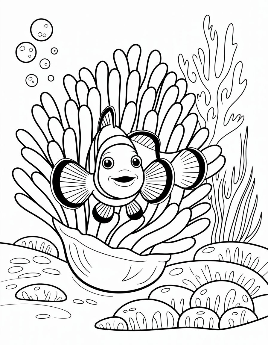 clownfish coloring page