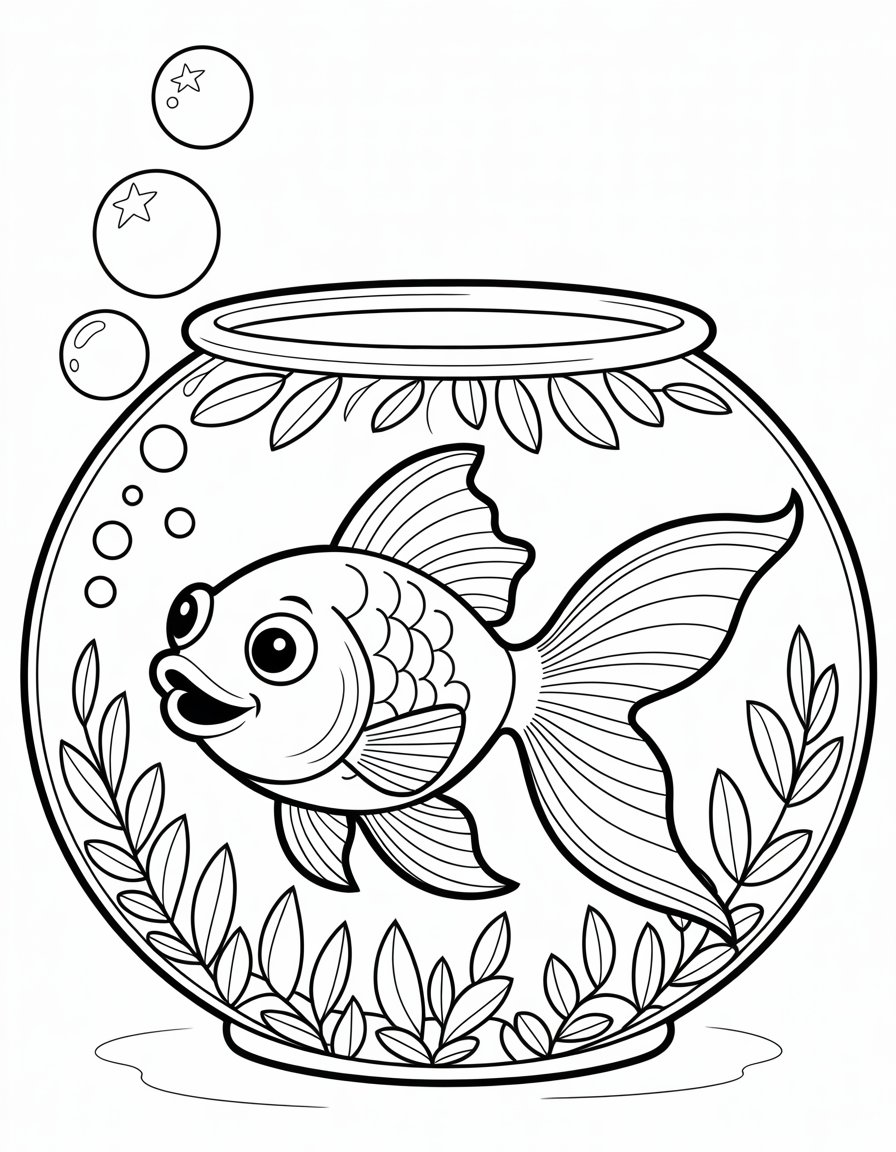 goldfish coloring page