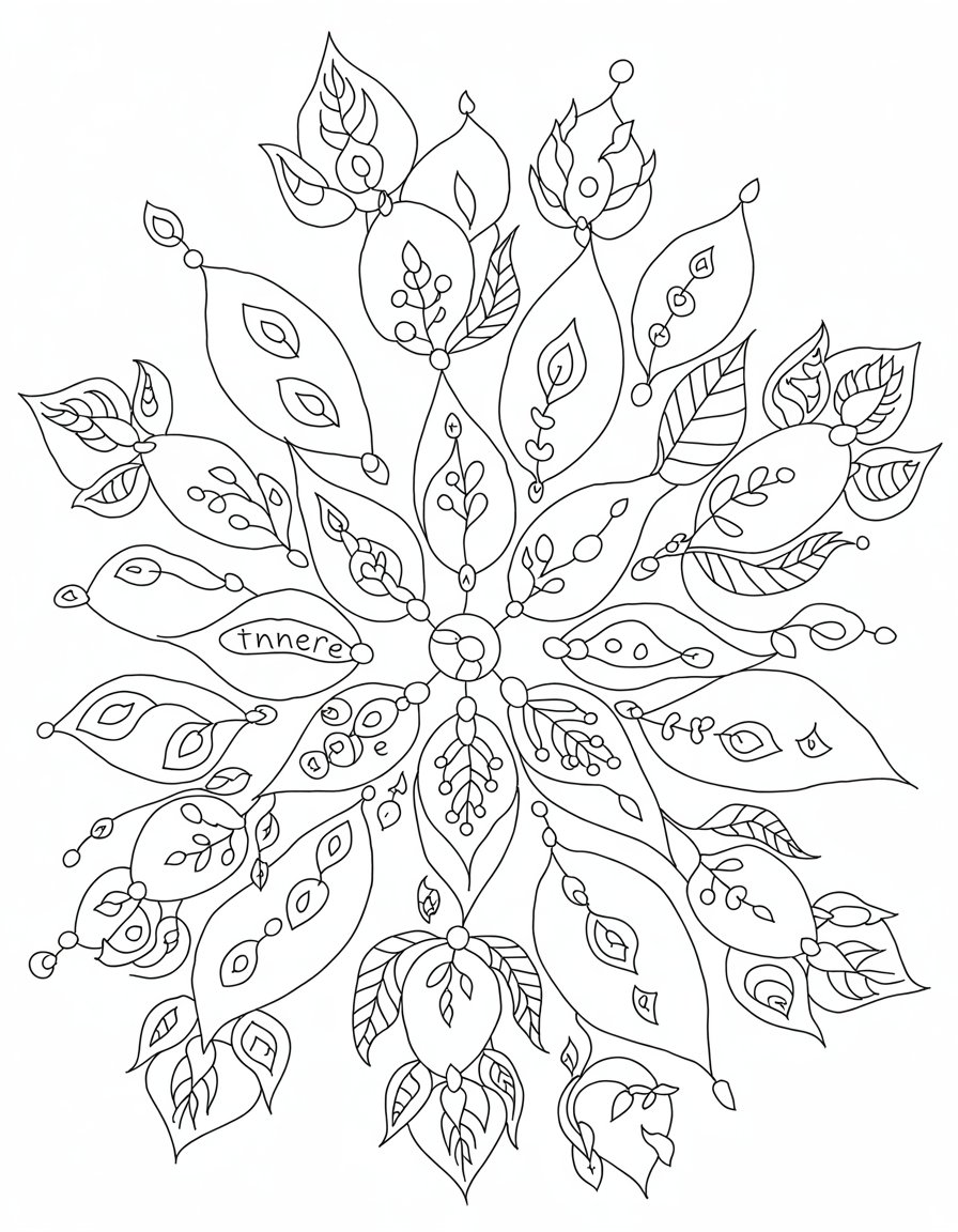 flower mandala coloring page