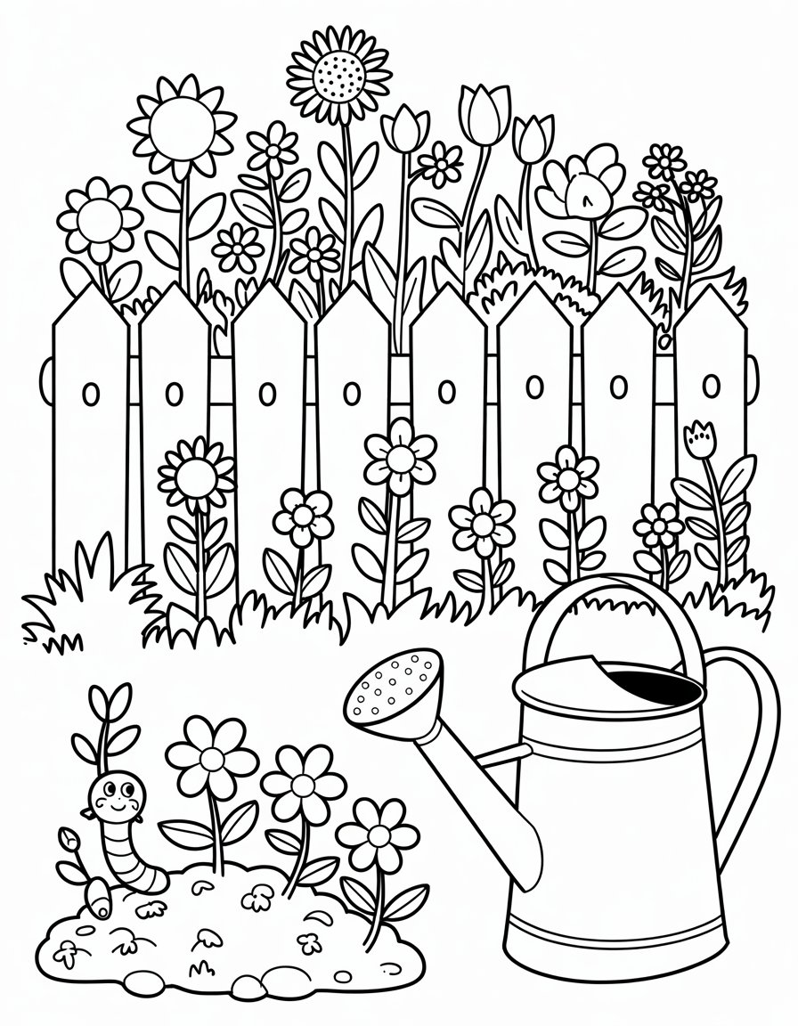 garden coloring page