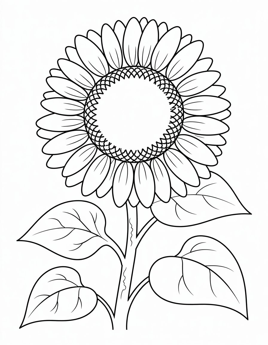 individual flower coloring page