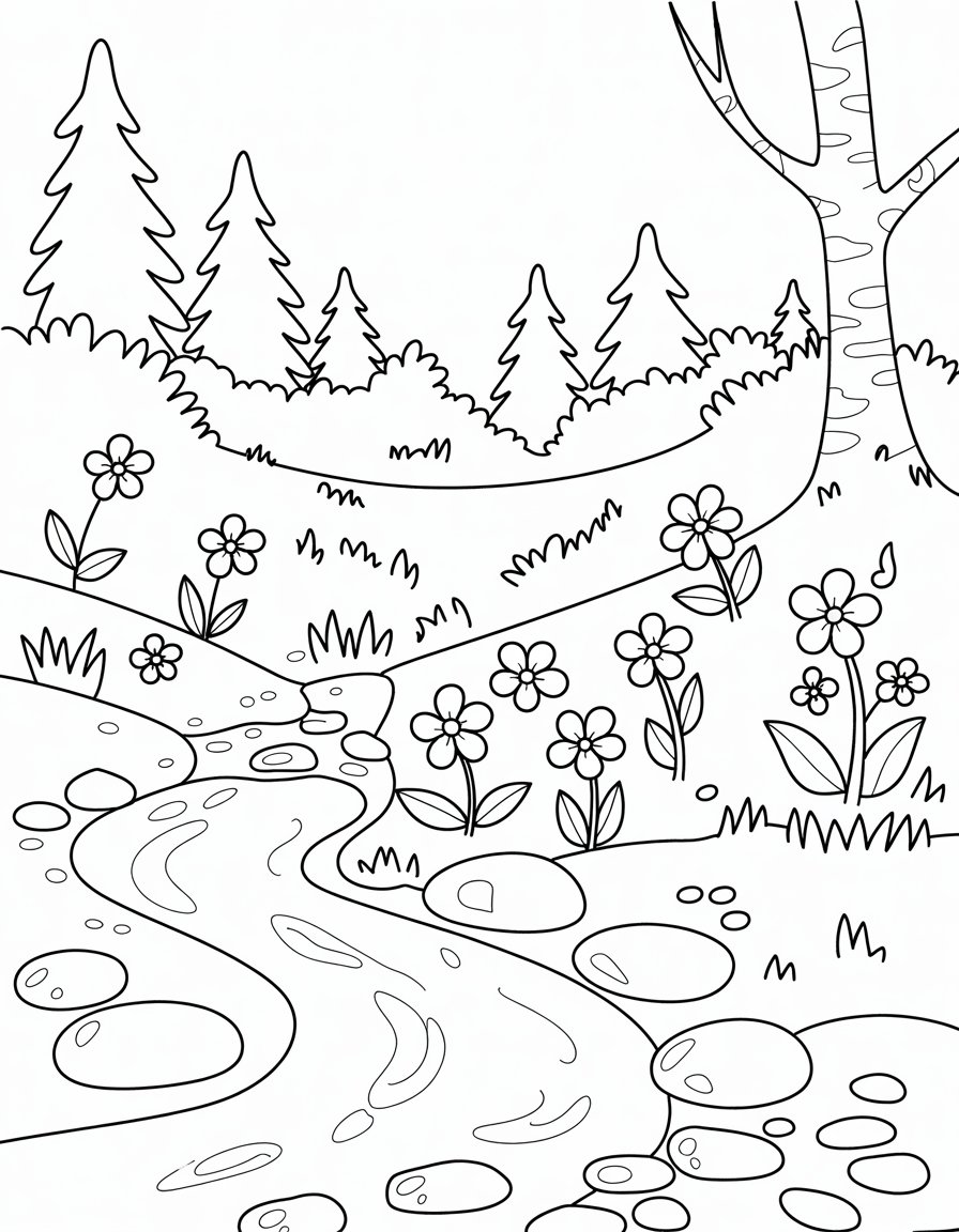 nature coloring page
