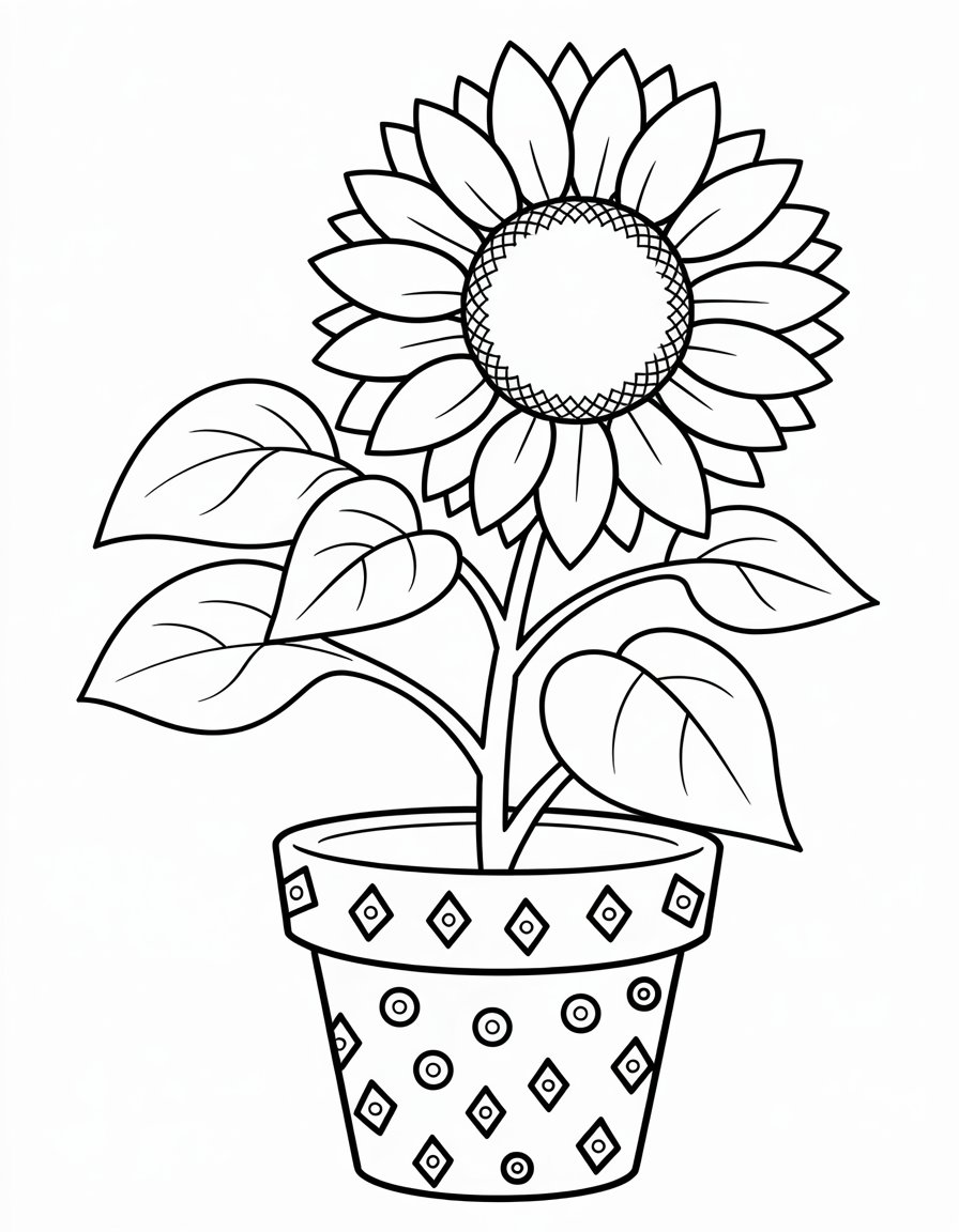 pot coloring page
