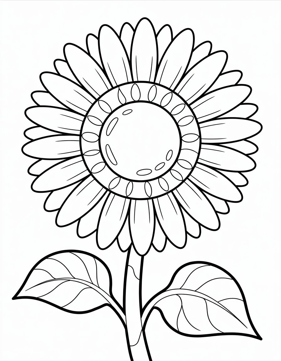 stained glass flower coloring page