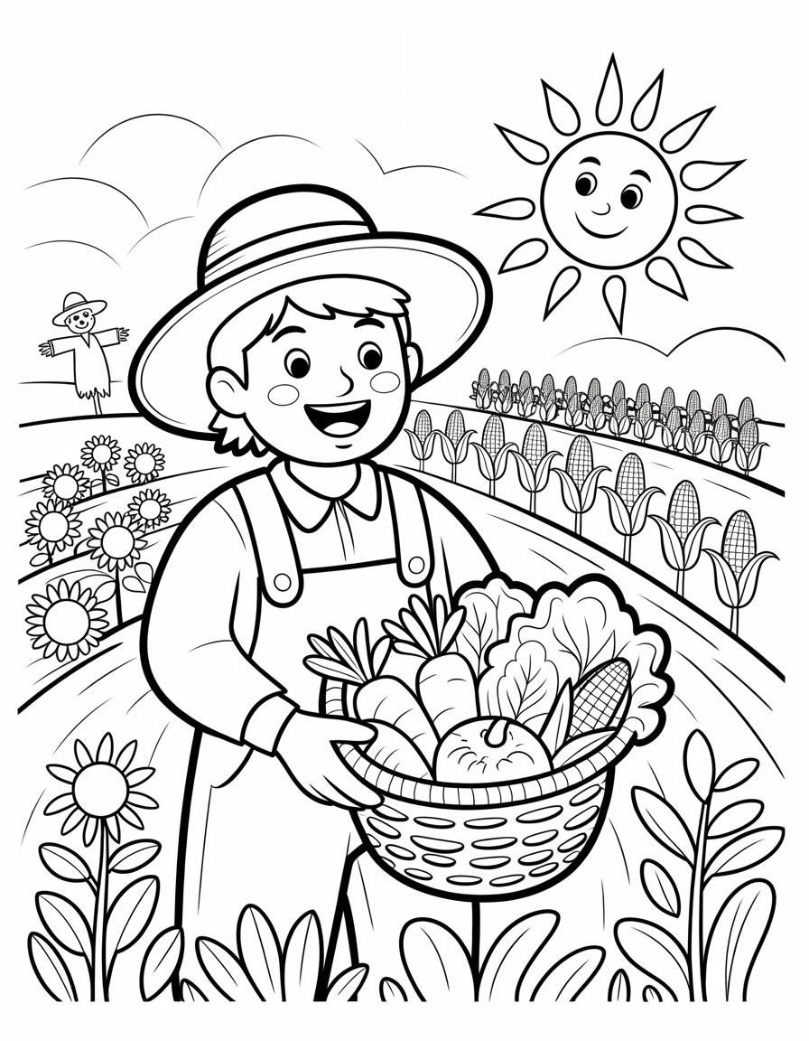 agriculture coloring page