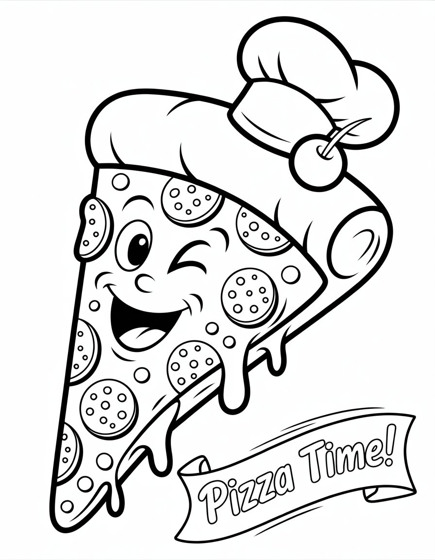cartoon food coloring page