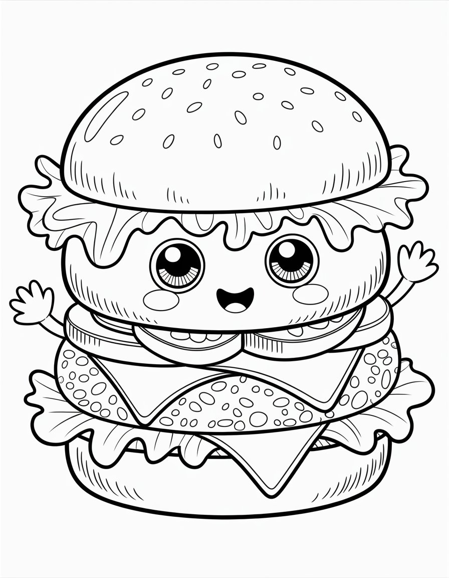 chibi food coloring page