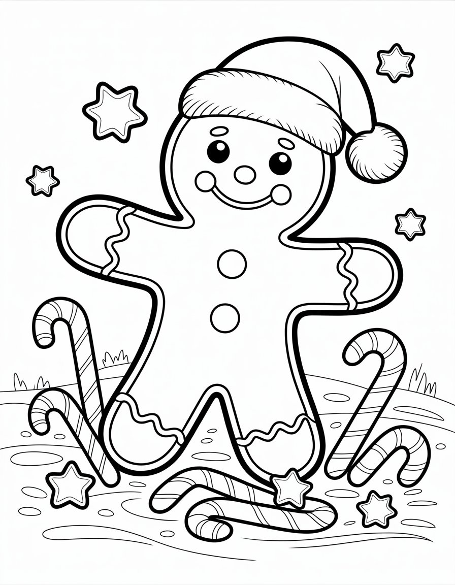cute christmas food coloring page