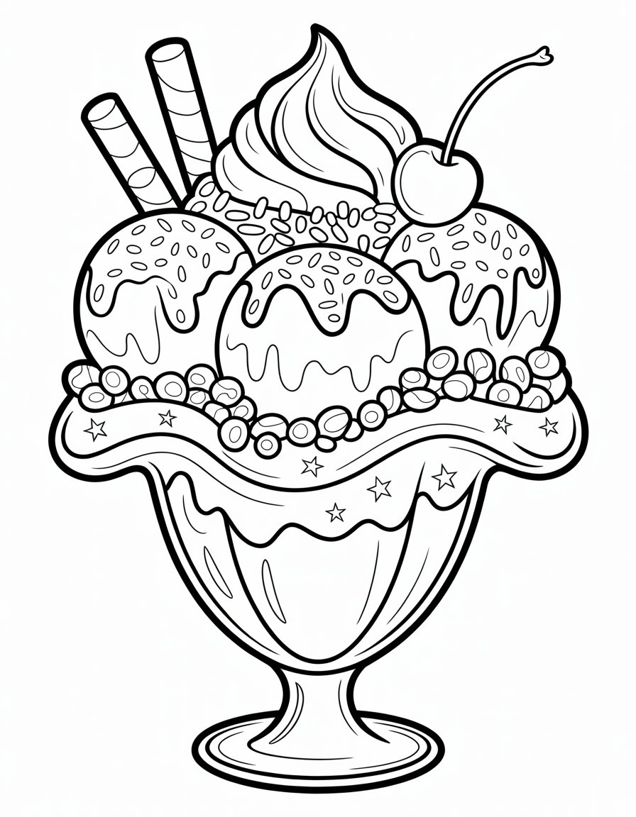 dessert food coloring page