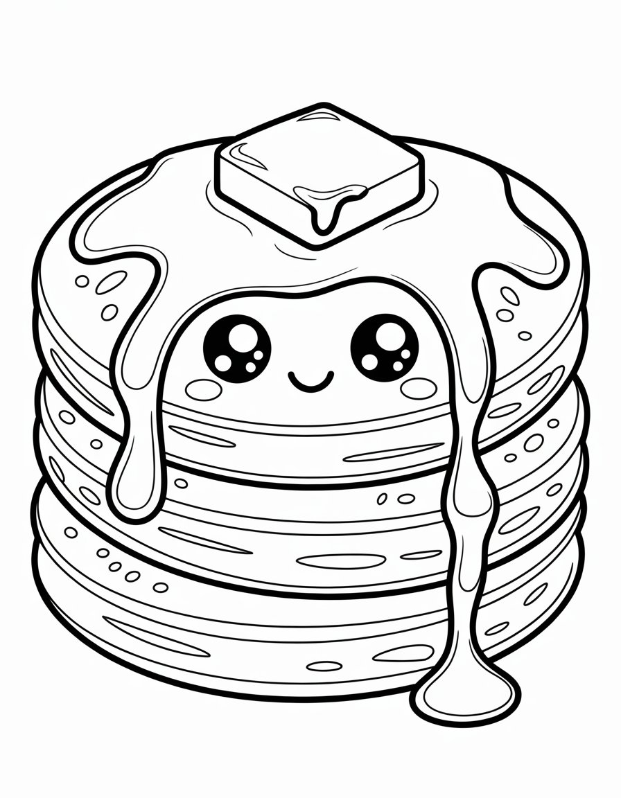 dessert kawaii food coloring page