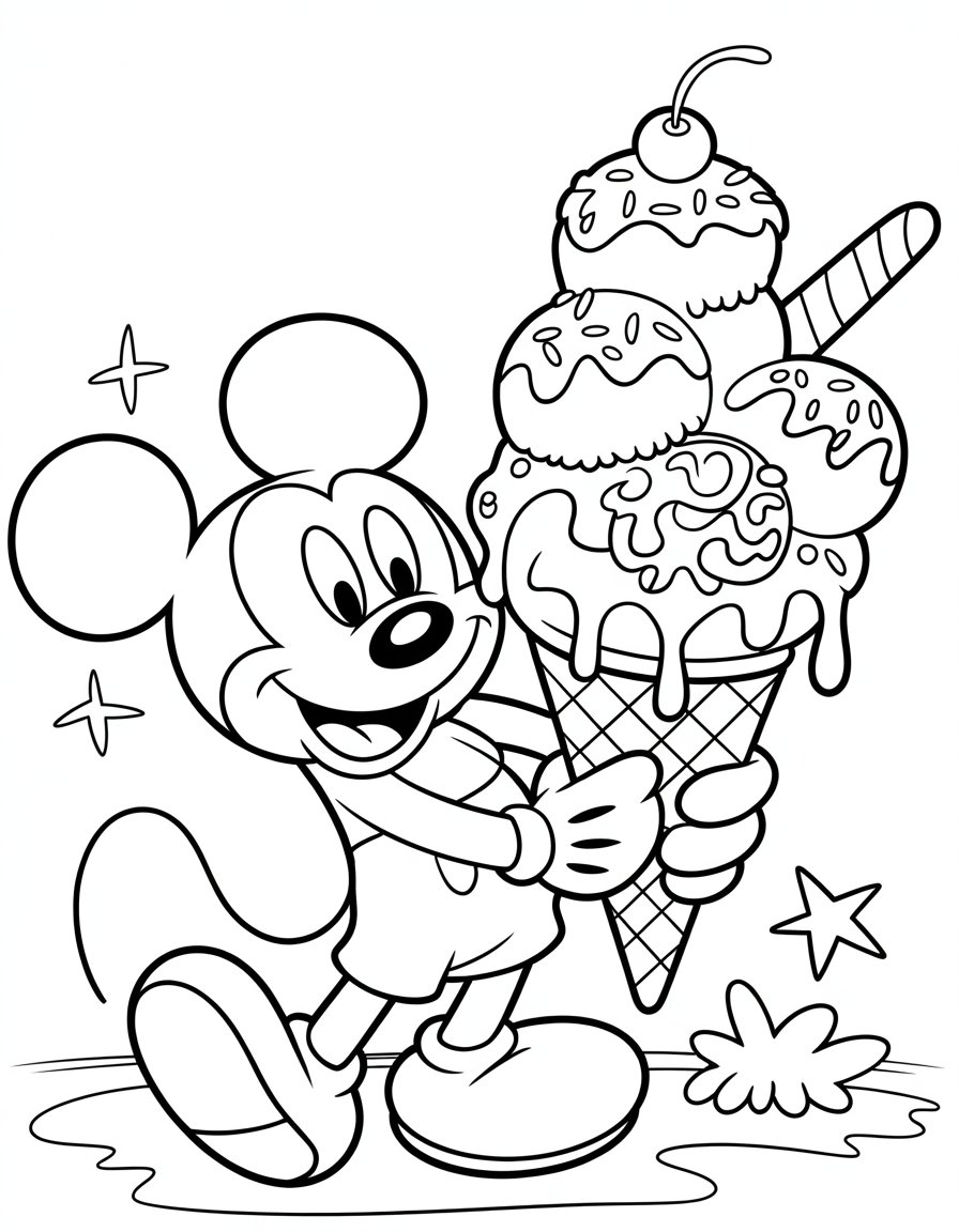 disney food coloring page