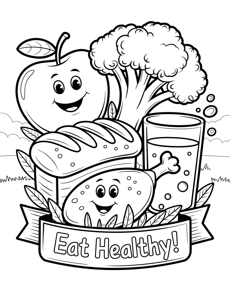 food group coloring page