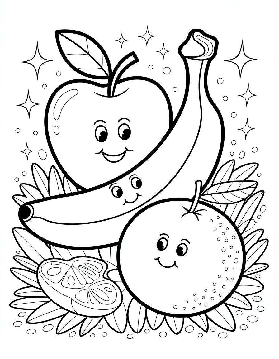 fruit coloring page