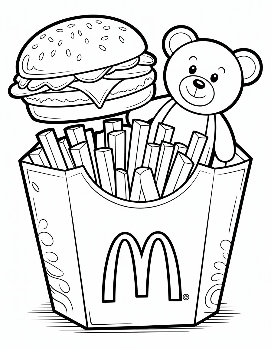 mcdonald's food coloring page