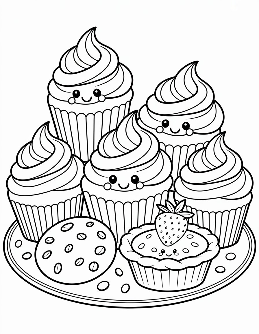 mini food coloring page