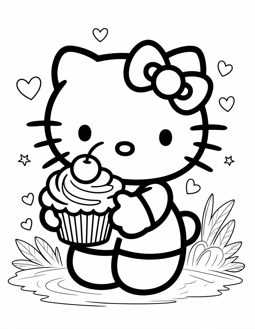 sanrio food coloring page