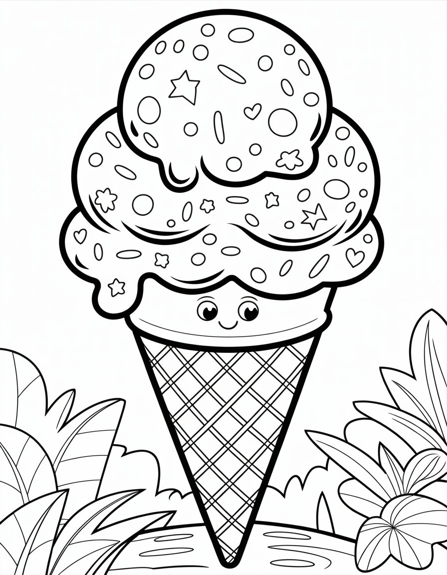 summer july coloring page