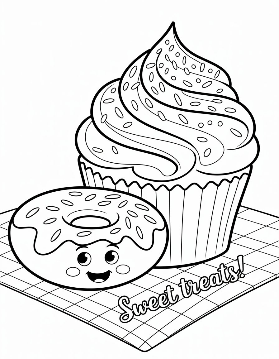 sweet food coloring page