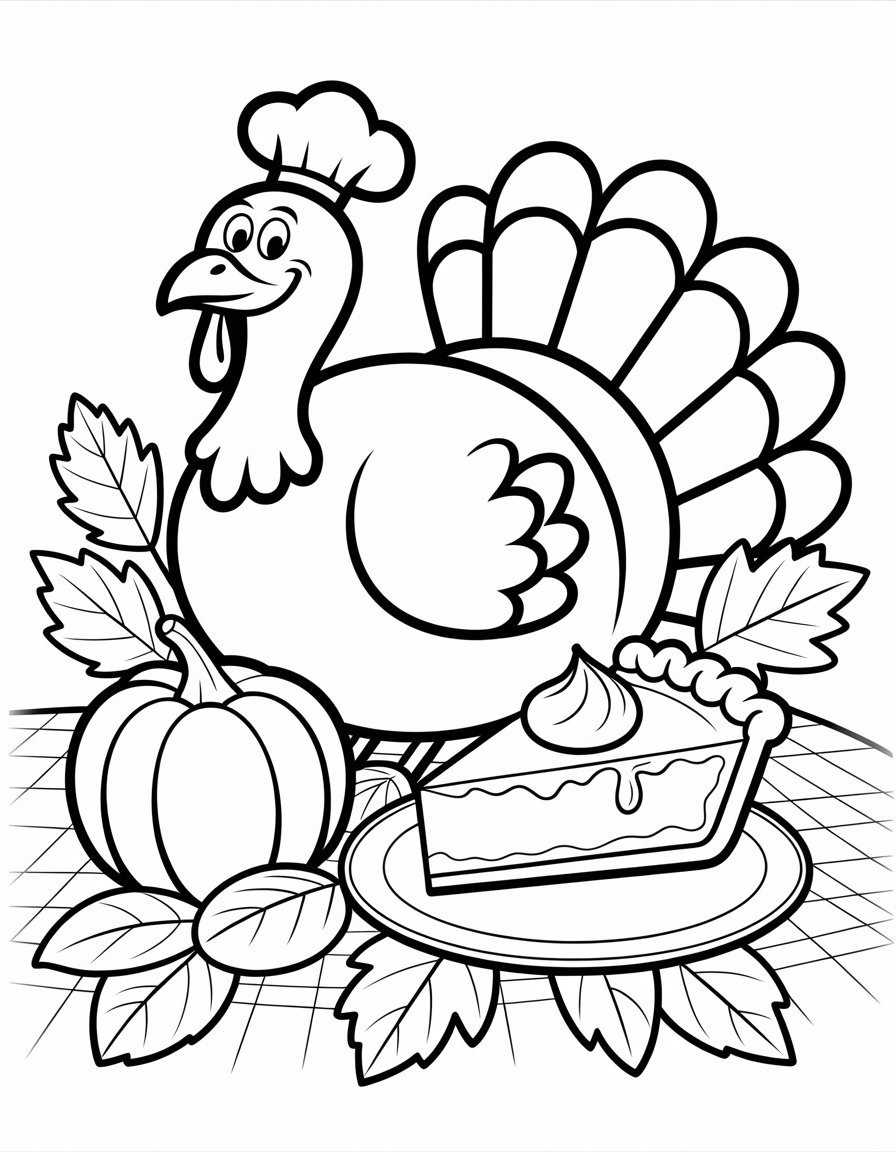 thanksgiving food coloring page