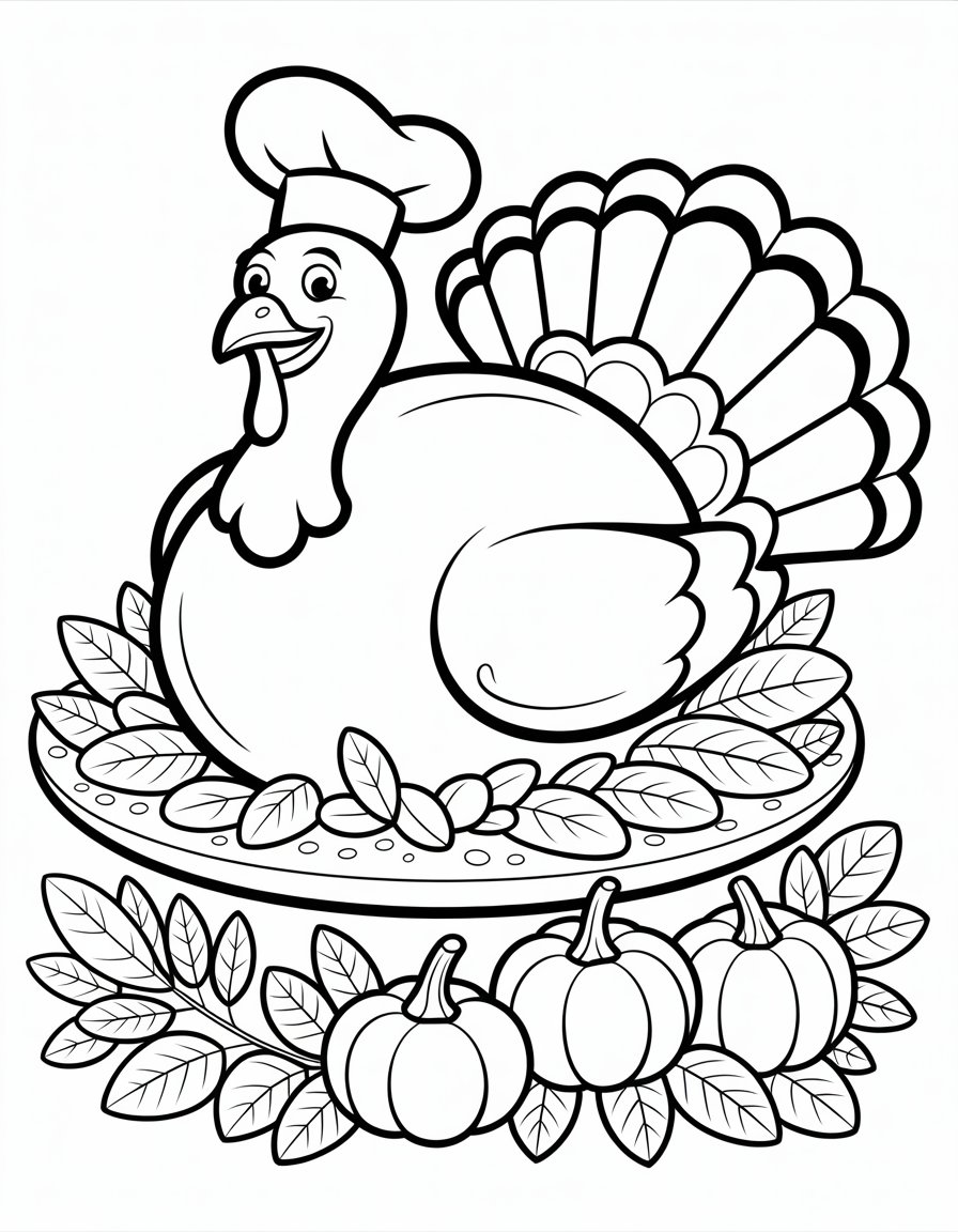 turkey food coloring page
