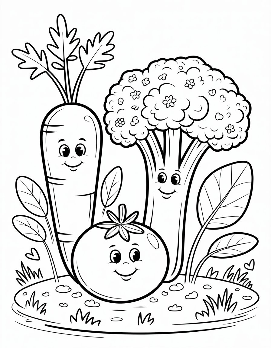 vegetable coloring page