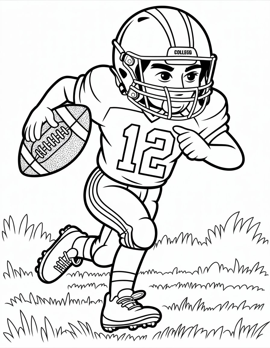 college football coloring page