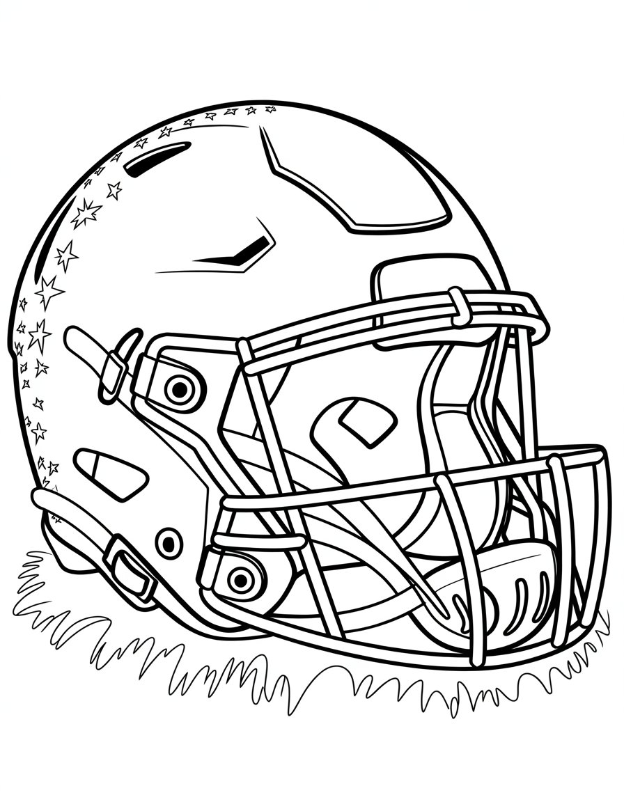 college football helmet coloring page