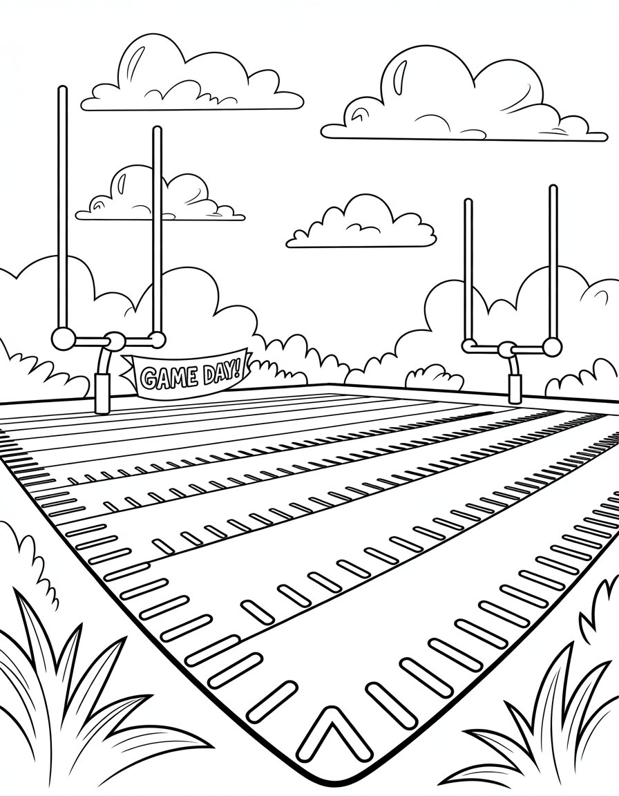 football field coloring page