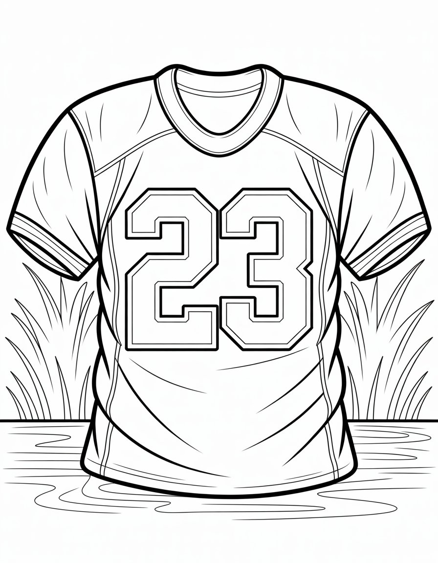 football jersey coloring page