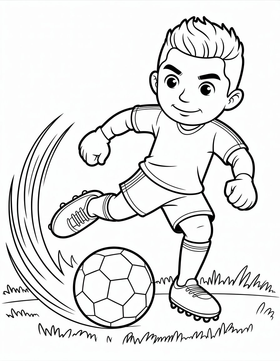 football ronaldo coloring page