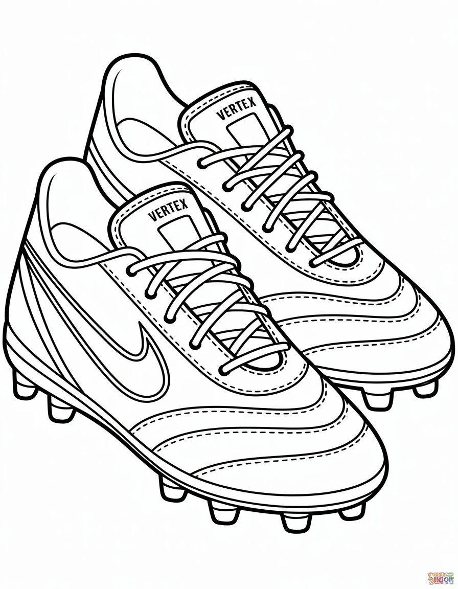 football shoes coloring page