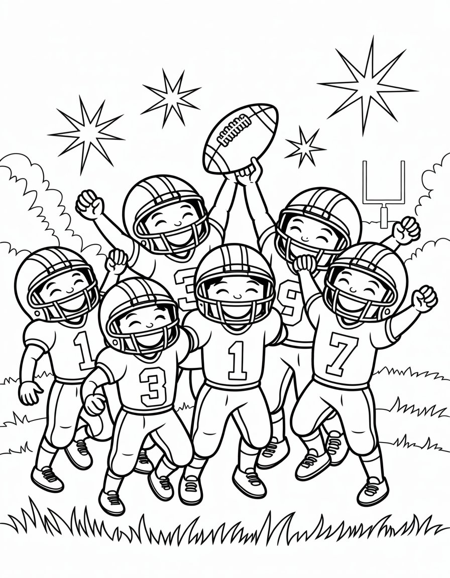 football team coloring page