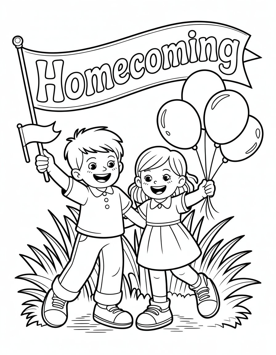 homecoming coloring page