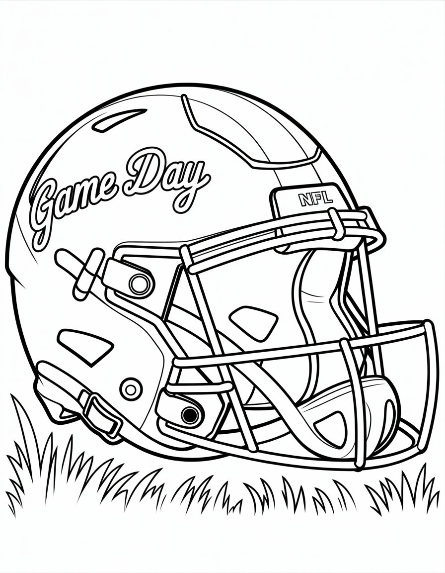 nfl football helmet coloring page
