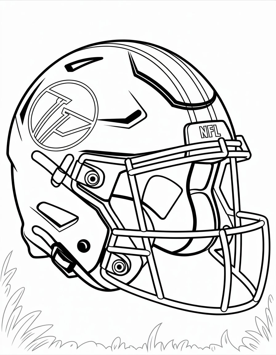 nfl helmet coloring page