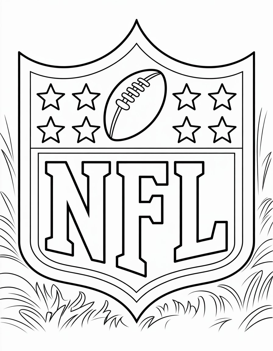 nfl logo coloring page