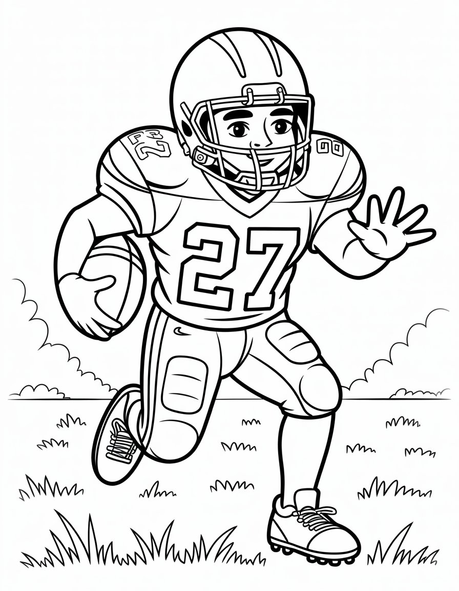 nfl player coloring page