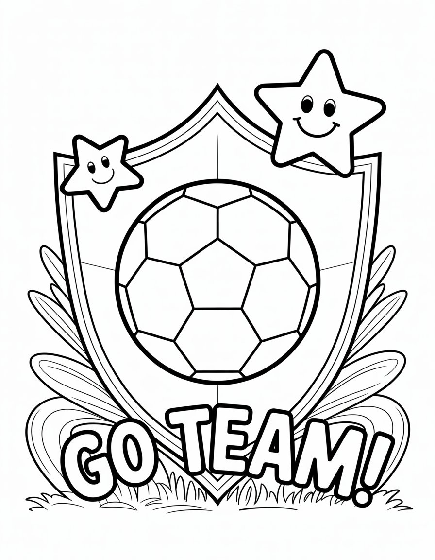 soccer logo coloring page