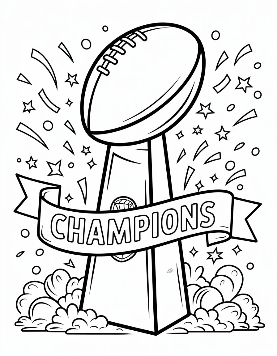 super bowl coloring page