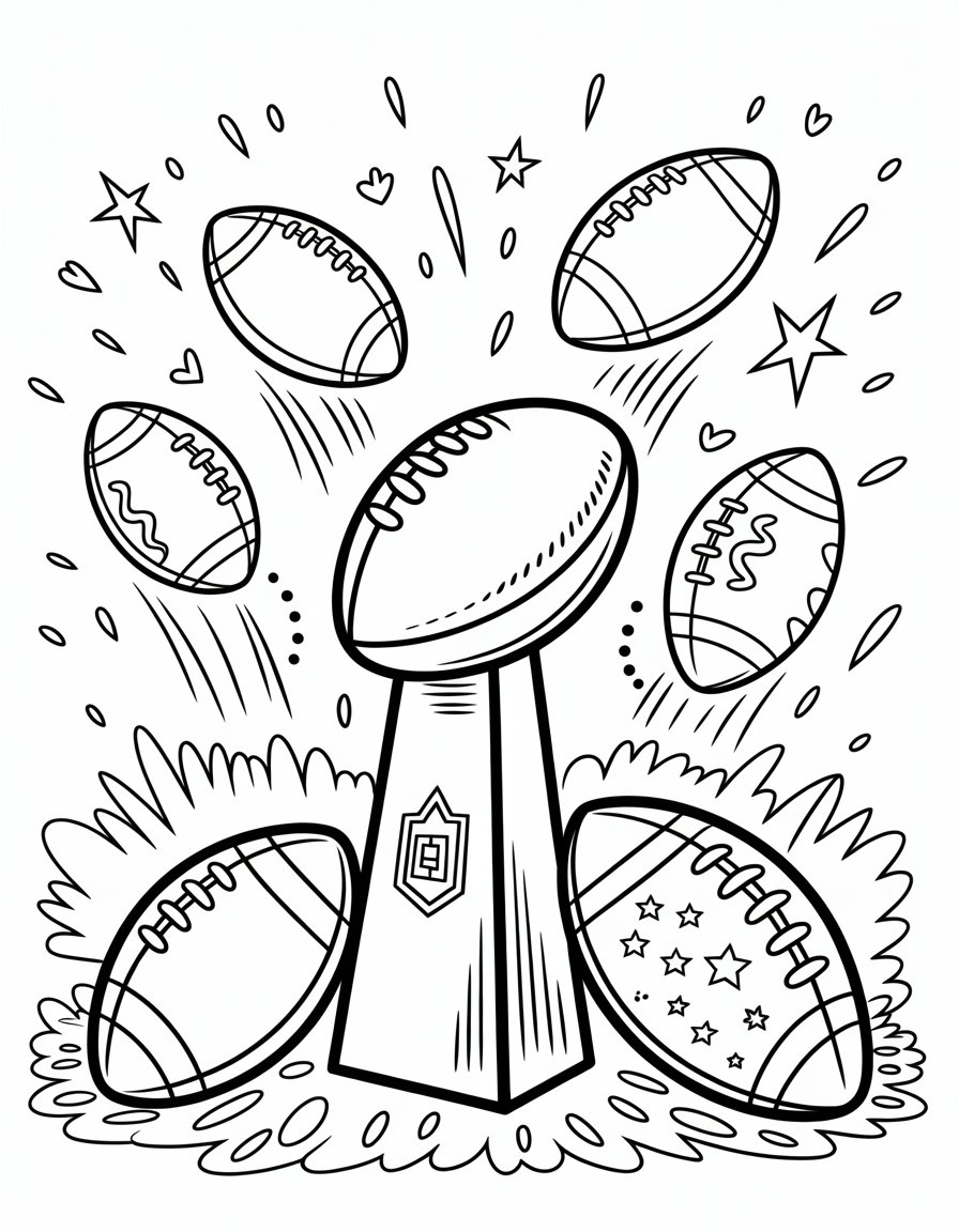 superbowl coloring page