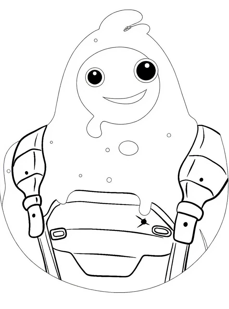 Fortnite blue sludge character coloring page