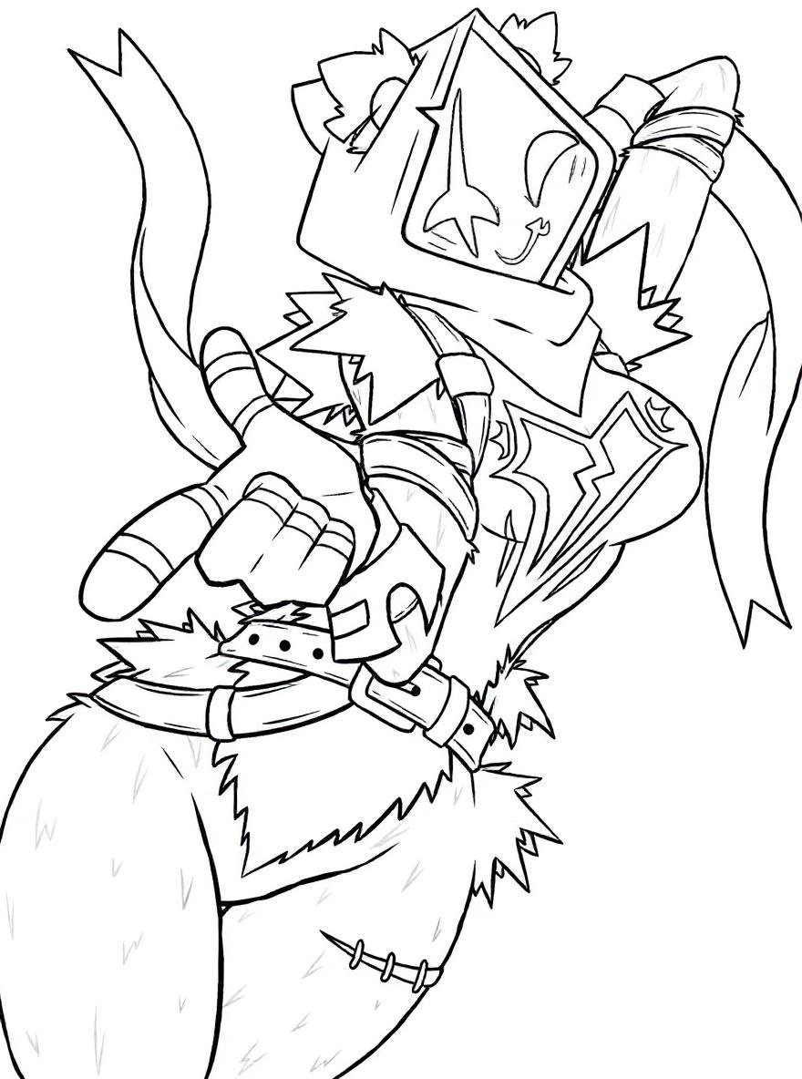 fortnite character pointing coloring page