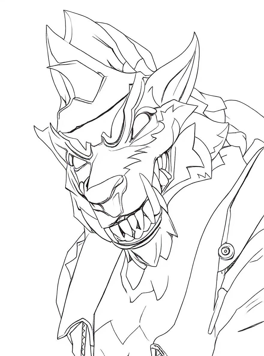 Fortnite Dire coloring page